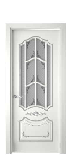 Сарагоса ДО | Белая эмаль патина серебро