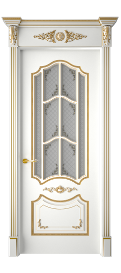 Сарагоса ДО | Белая эмаль патина золото