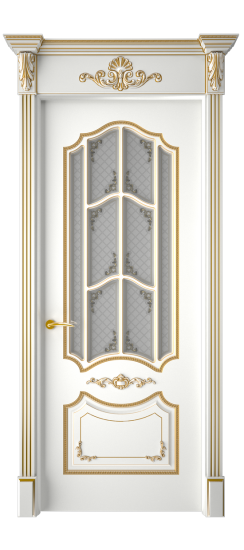 Сарагоса ДО | Белая эмаль патина золото