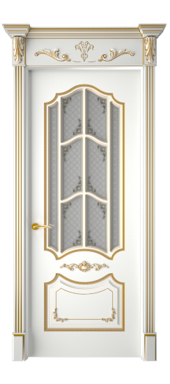 Сарагоса ДО | Белая эмаль патина золото