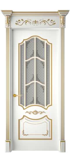 Сарагоса ДО | Белая эмаль патина золото