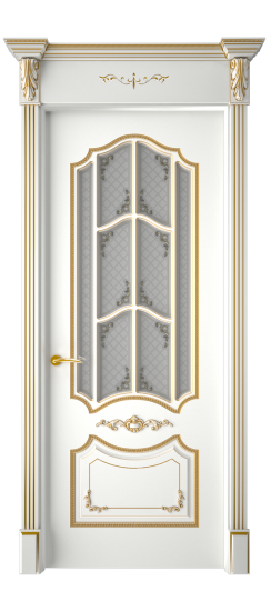 Сарагоса ДО | Белая эмаль патина золото