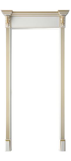 Сарагоса ДО | Белая эмаль патина золото