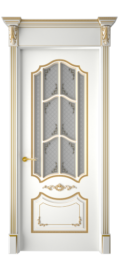 Сарагоса ДО | Белая эмаль патина золото