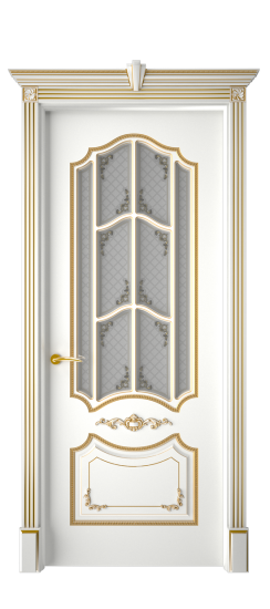 Сарагоса ДО | Белая эмаль патина золото