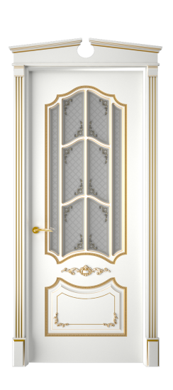 Сарагоса ДО | Белая эмаль патина золото