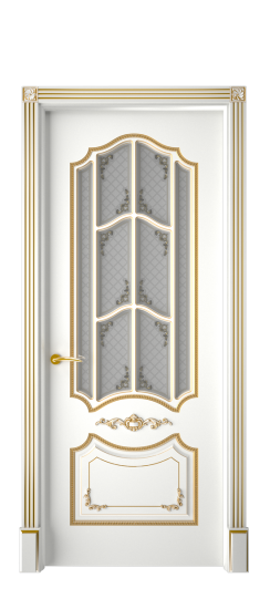 Сарагоса ДО | Белая эмаль патина золото