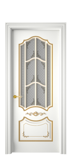 Сарагоса ДО | Белая эмаль патина золото