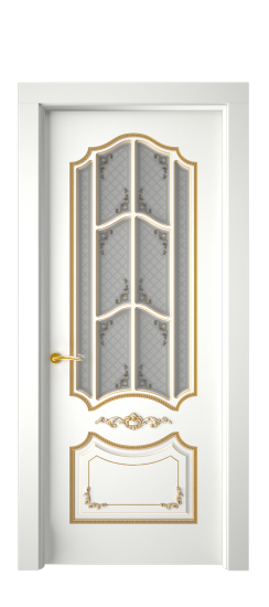 Сарагоса ДО | Белая эмаль патина золото