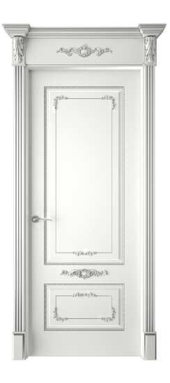 Троя ДГ | Белая эмаль патина серебро