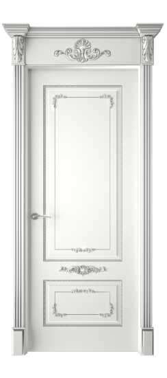 Троя ДГ | Белая эмаль патина серебро