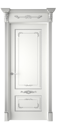 Троя ДГ | Белая эмаль патина серебро