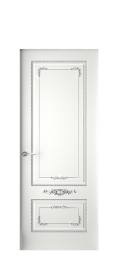 Троя ДГ | Белая эмаль патина серебро