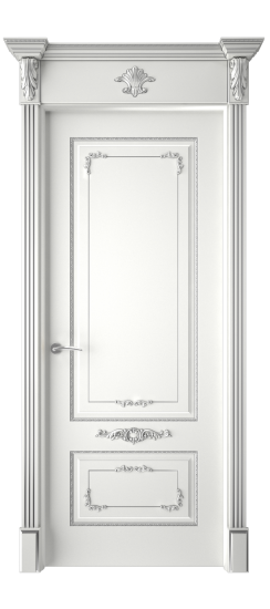 Троя ДГ | Белая эмаль патина серебро