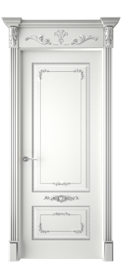 Троя ДГ | Белая эмаль патина серебро