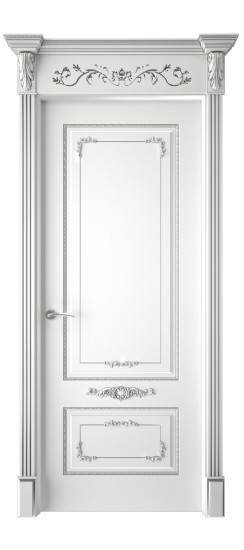 Троя ДГ | Белая эмаль патина серебро