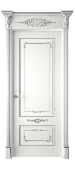 Троя ДГ | Белая эмаль патина серебро