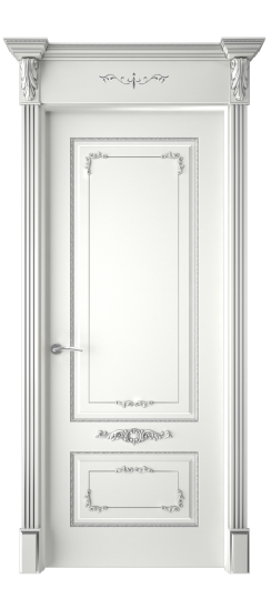 Троя ДГ | Белая эмаль патина серебро