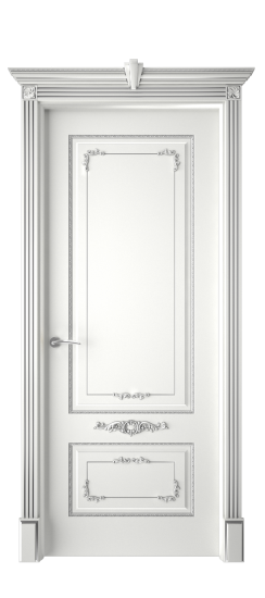 Троя ДГ | Белая эмаль патина серебро