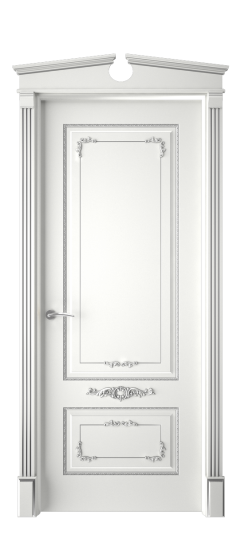 Троя ДГ | Белая эмаль патина серебро