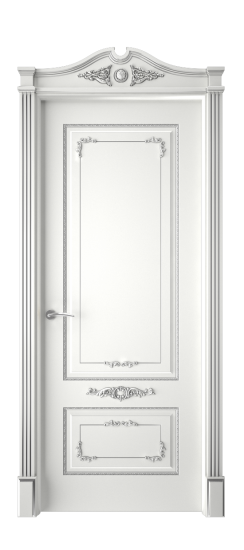 Троя ДГ | Белая эмаль патина серебро