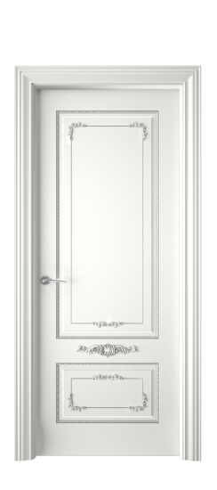 Троя ДГ | Белая эмаль патина серебро