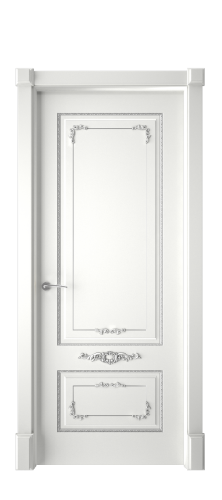 Троя ДГ | Белая эмаль патина серебро