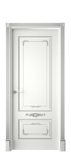 Троя ДГ | Белая эмаль патина серебро