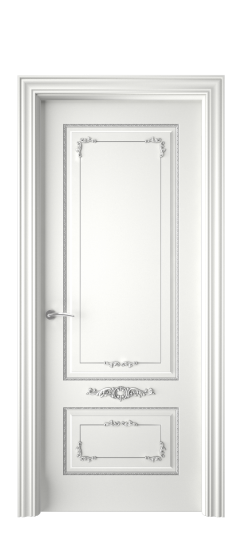 Троя ДГ | Белая эмаль патина серебро