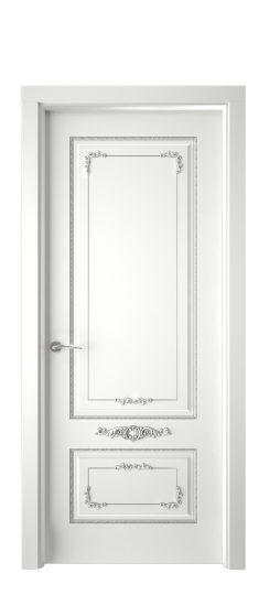 Троя ДГ | Белая эмаль патина серебро