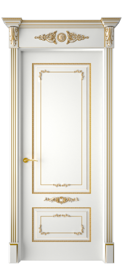 Троя ДГ | Белая эмаль патина золото