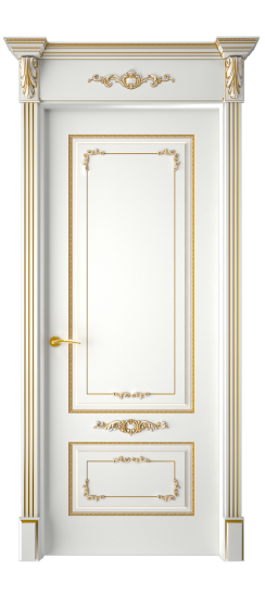 Троя ДГ | Белая эмаль патина золото