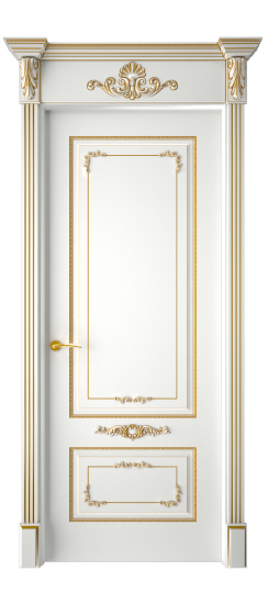 Троя ДГ | Белая эмаль патина золото