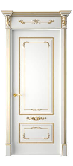 Троя ДГ | Белая эмаль патина золото