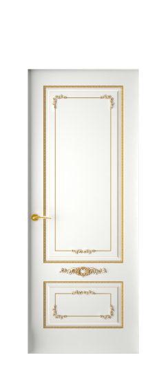 Троя ДГ | Белая эмаль патина золото