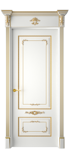 Троя ДГ | Белая эмаль патина золото