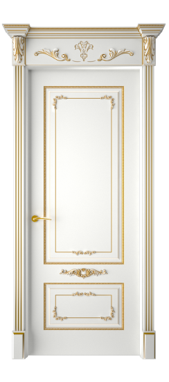 Троя ДГ | Белая эмаль патина золото