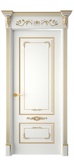 Троя ДГ | Белая эмаль патина золото