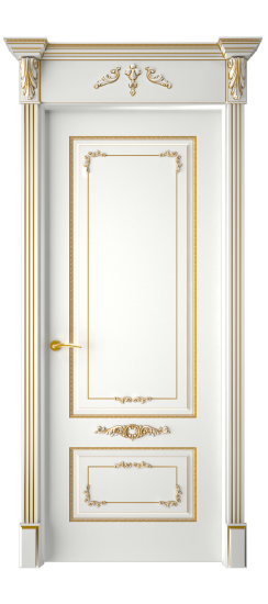 Троя ДГ | Белая эмаль патина золото