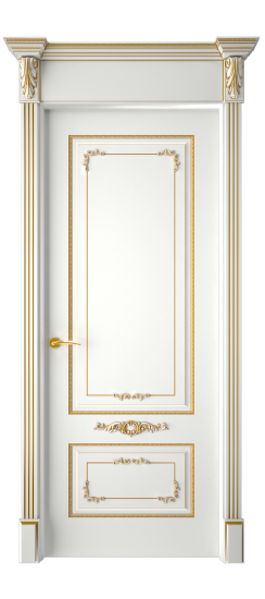 Троя ДГ | Белая эмаль патина золото