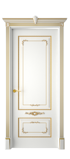 Троя ДГ | Белая эмаль патина золото