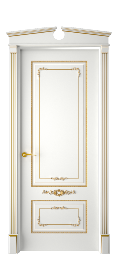 Троя ДГ | Белая эмаль патина золото