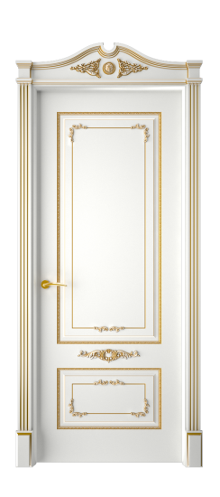 Троя ДГ | Белая эмаль патина золото