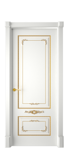 Троя ДГ | Белая эмаль патина золото