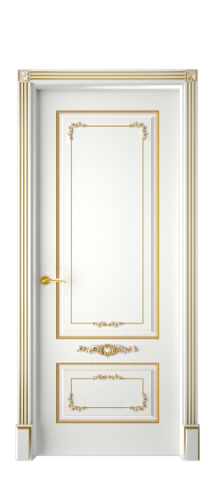 Троя ДГ | Белая эмаль патина золото