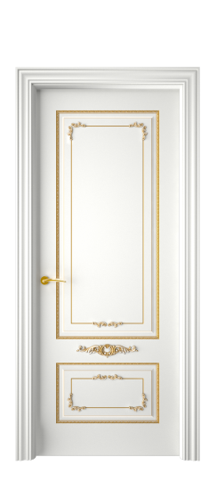 Троя ДГ | Белая эмаль патина золото