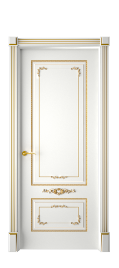 Троя ДГ | Белая эмаль патина золото