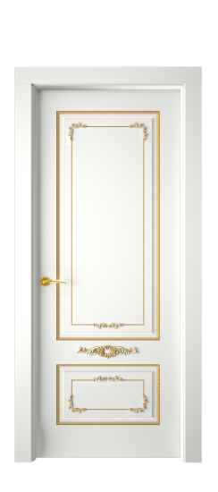 Троя ДГ | Белая эмаль патина золото