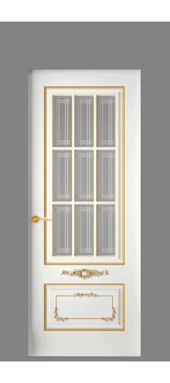 Троя ДО | Белая эмаль патина золото