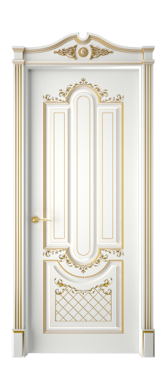 Александрия ДГ | Белая эмаль патина золото